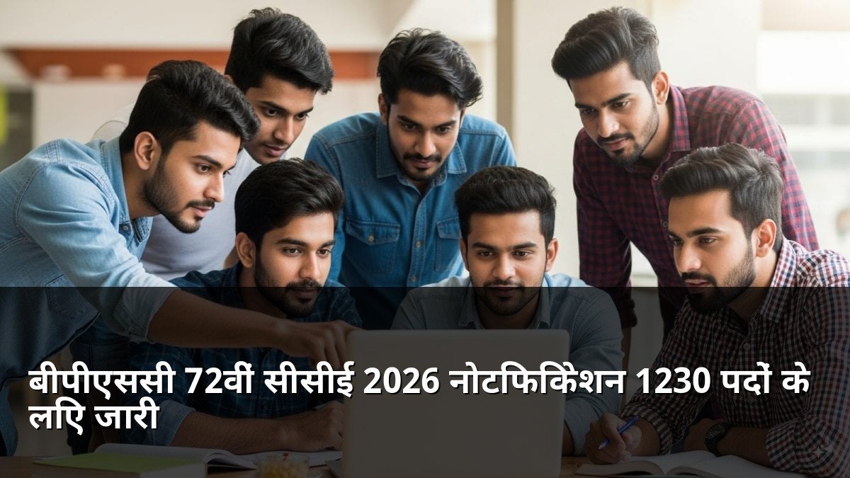 BPSC 72nd CCE 2026 Notification Out for 1230 Posts